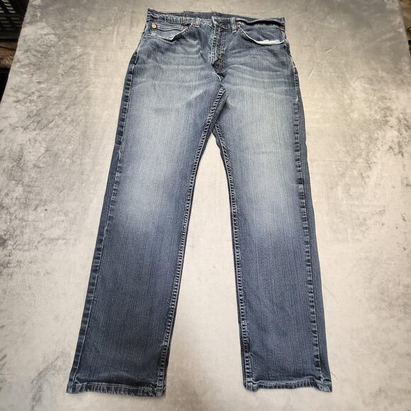 Levis 559 Jeans Mens 33x30 Blue Relaxed Straight Stretch Denim Medium Wash - Picture 1 of 10